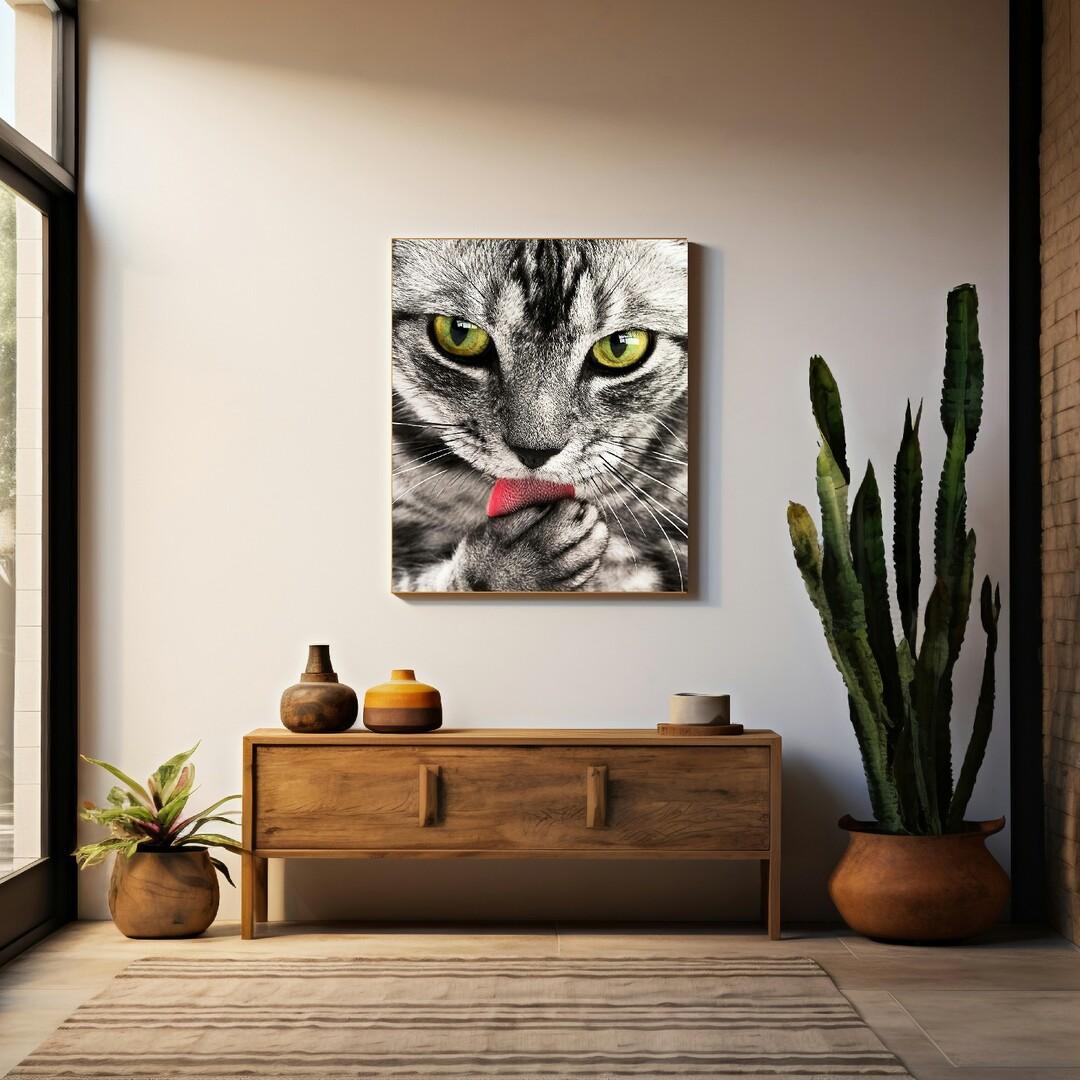 Cat2 canvas art frame