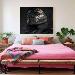 Face canvas art frame
