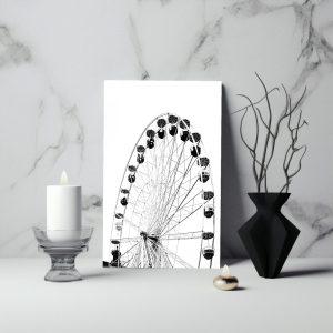 Ferris wheel canvas art frame
