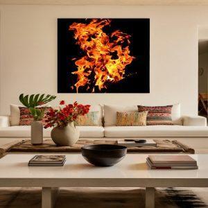 Fire canvas art frame