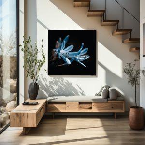 Blue Flower canvas art frame