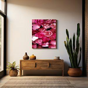 Pink Roses1 canvas art frame