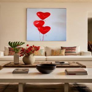 Heart Balloons canvas art frame