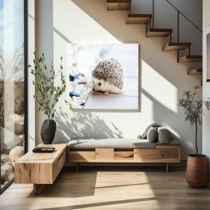 Hedgehog canvas art frame