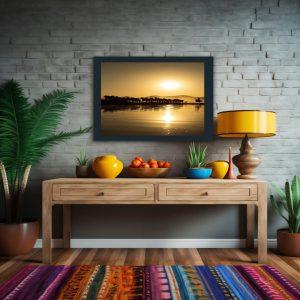 Horse horizon canvas art frame