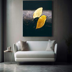 Leaf canvas art frame