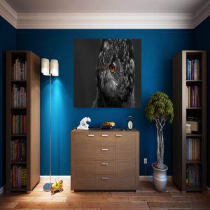 Owl canvas art frame