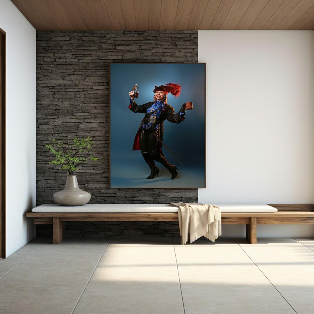 Pirate canvas art frame