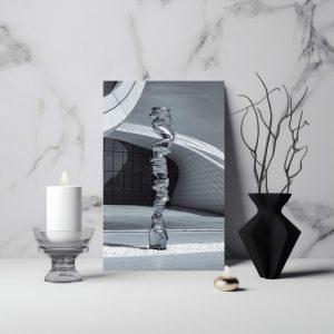 Silver canvas art frame