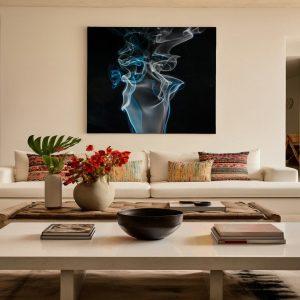 Smoke canvas art frame