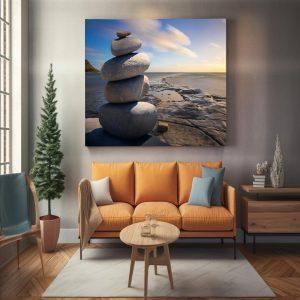 Stone canvas art frame