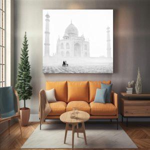 Taj mahal canvas art frame